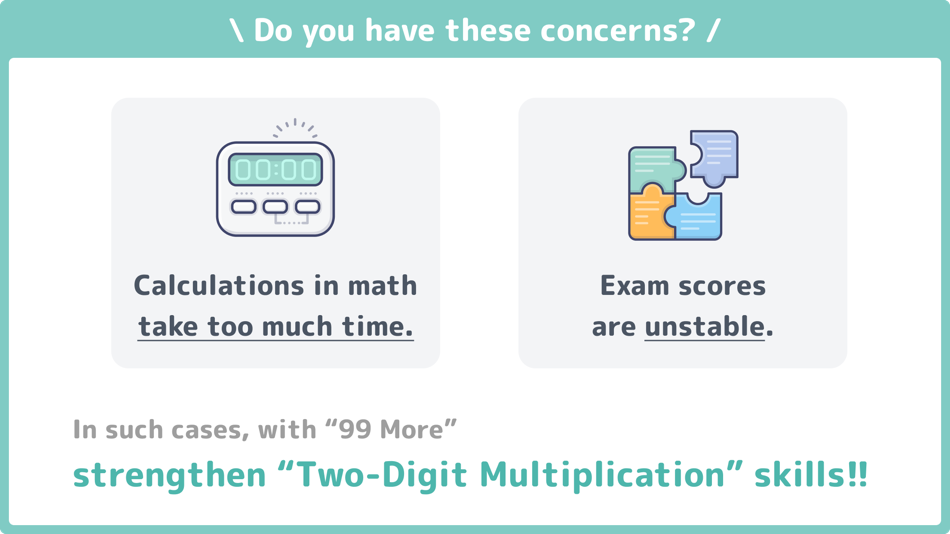 #2. 99 More - app for Mental Math (iOS) 由: DAISUKE MATSUYOSHI