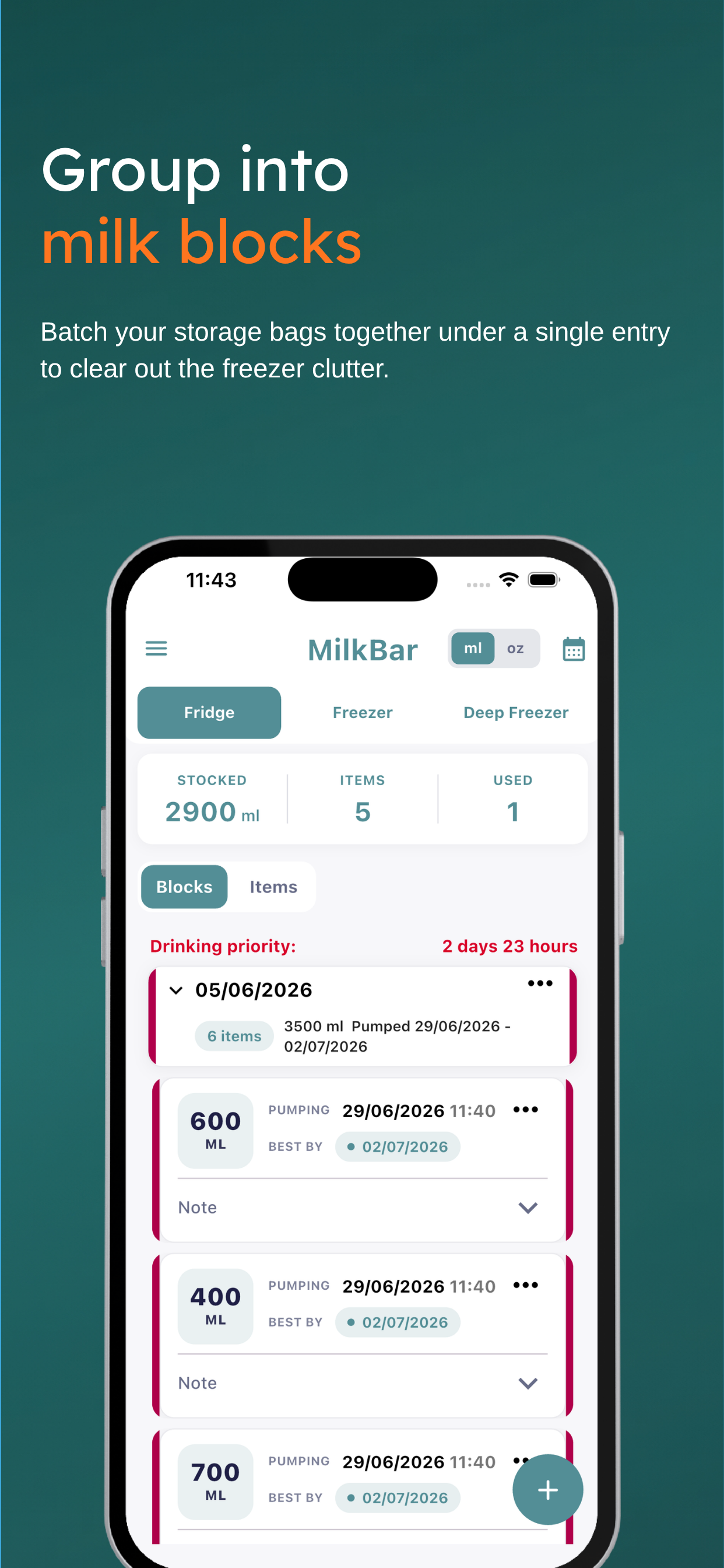 MilkBar: Breast Milk Tracker screenshot 3
