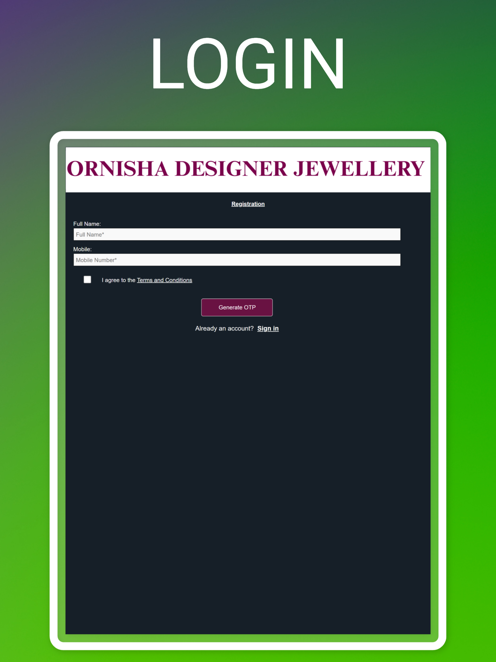 Ornisha Designer Jewellery