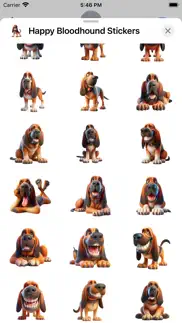 happy bloodhound stickers iphone screenshot 2