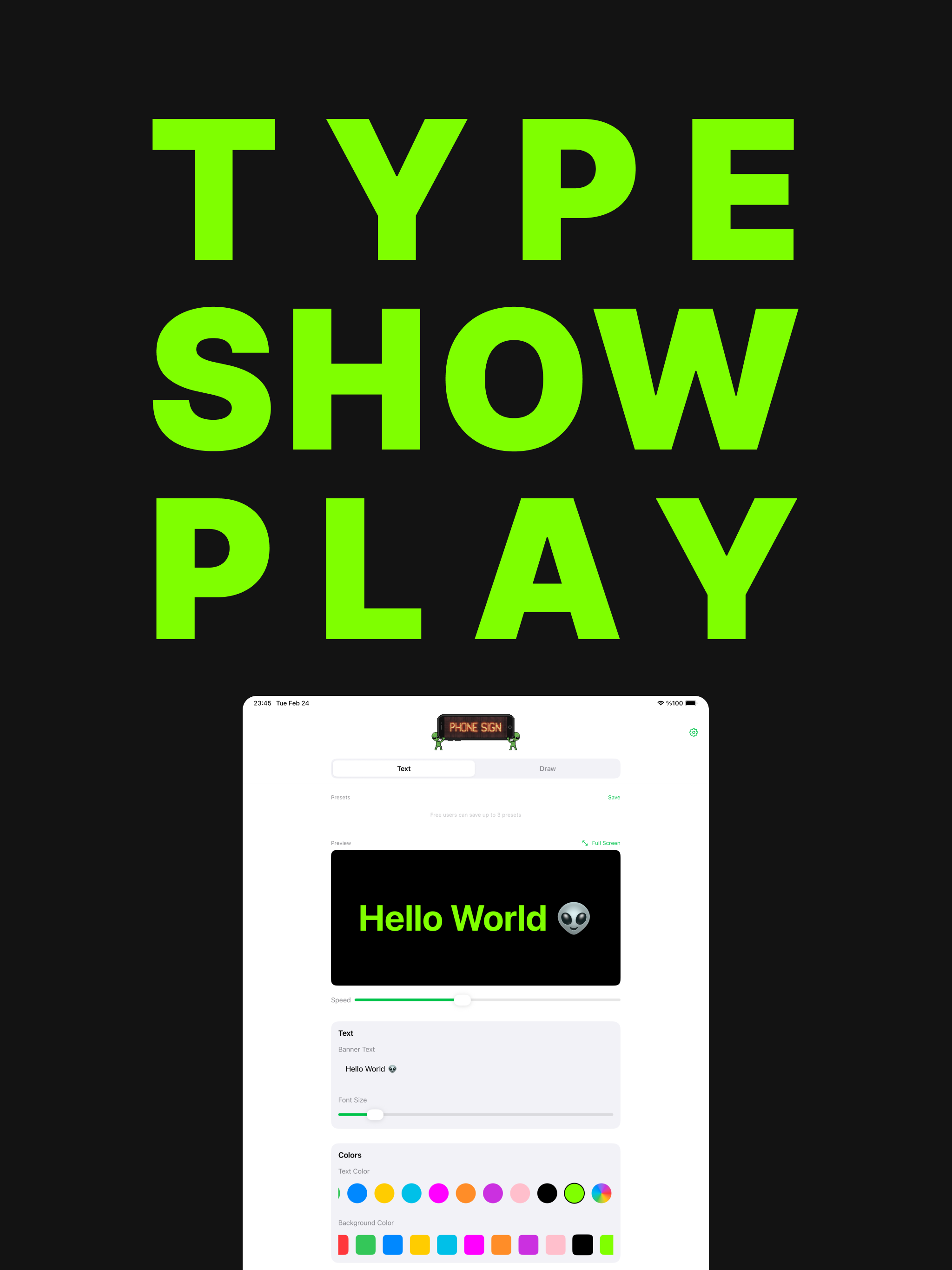 Phone Sign - LED Banner