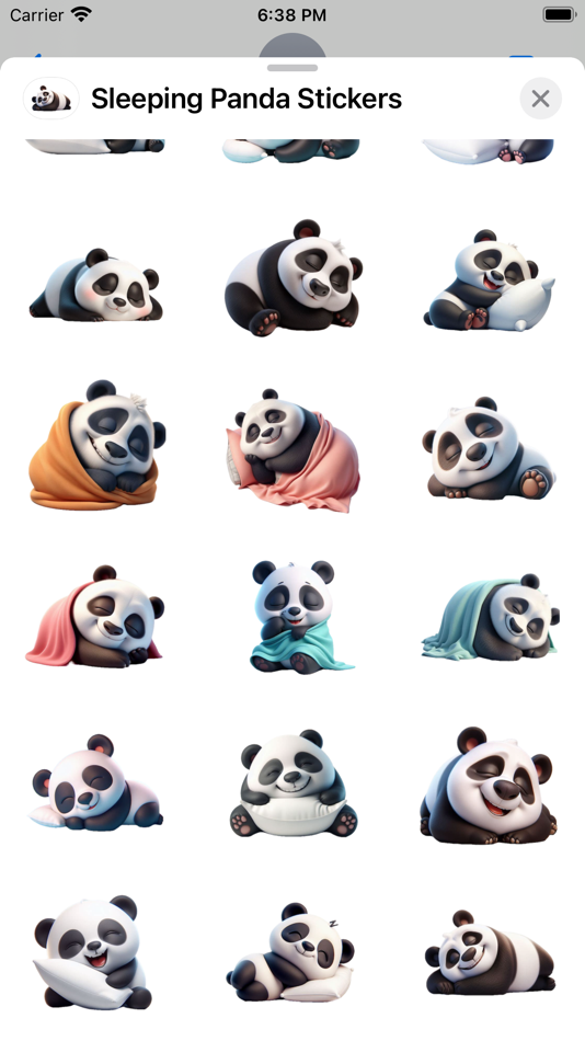 #3. Sleeping Panda Stickers (iOS) بواسطة: Paul Scott