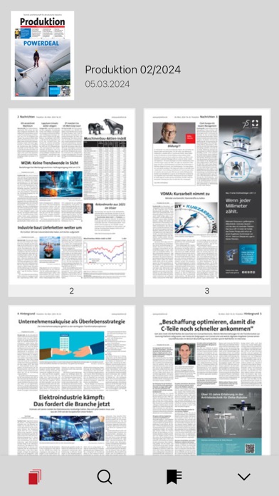 Produktion eMagazin Screenshot