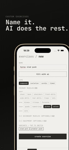 Syntax: AI Workout Log iPhone screenshot