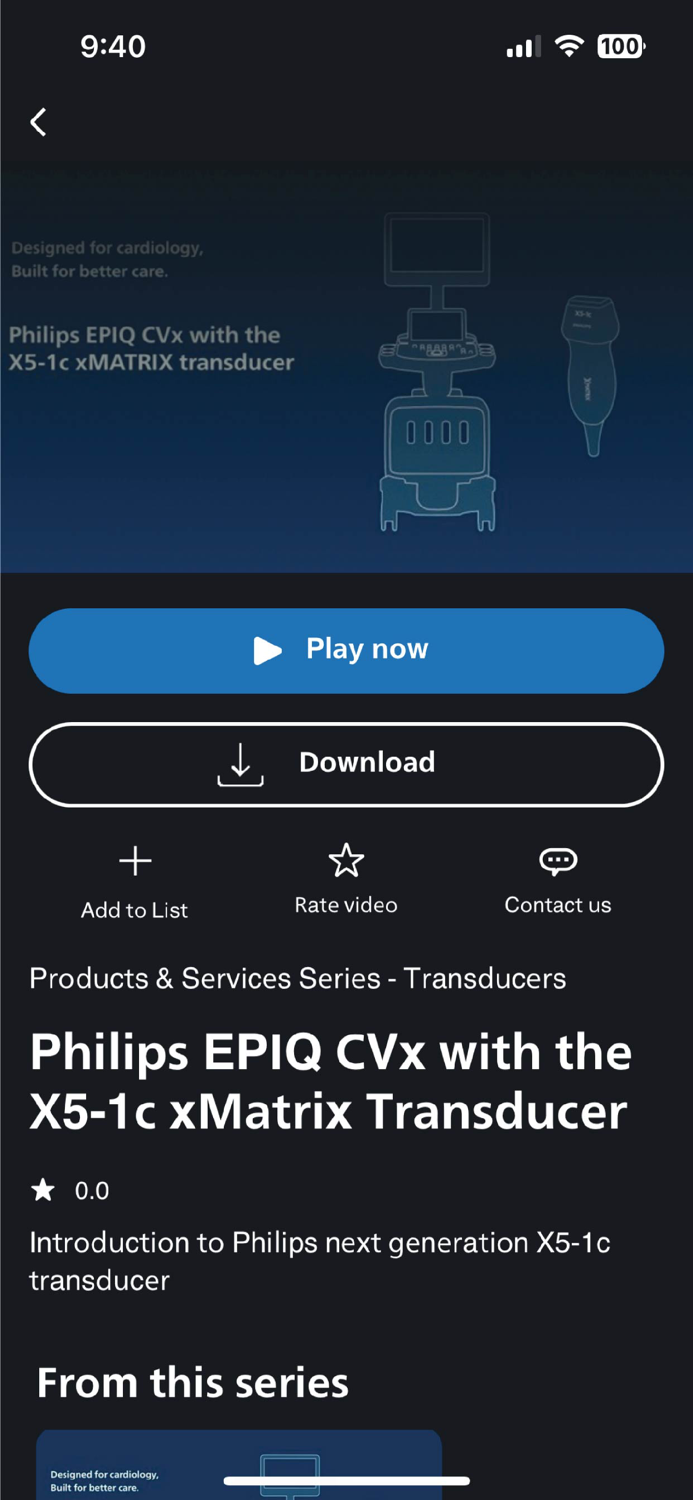 Philips Ultrasound Circle CV