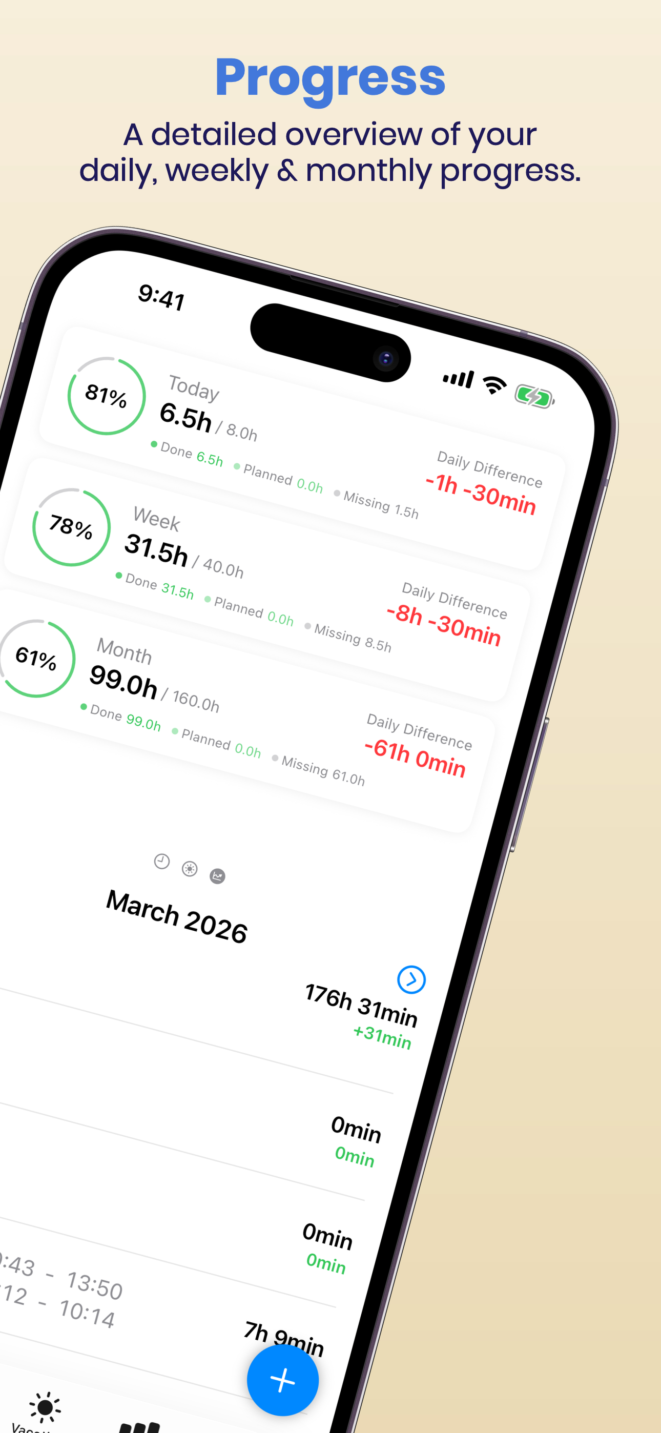SimpleTimeLogger screenshot 2