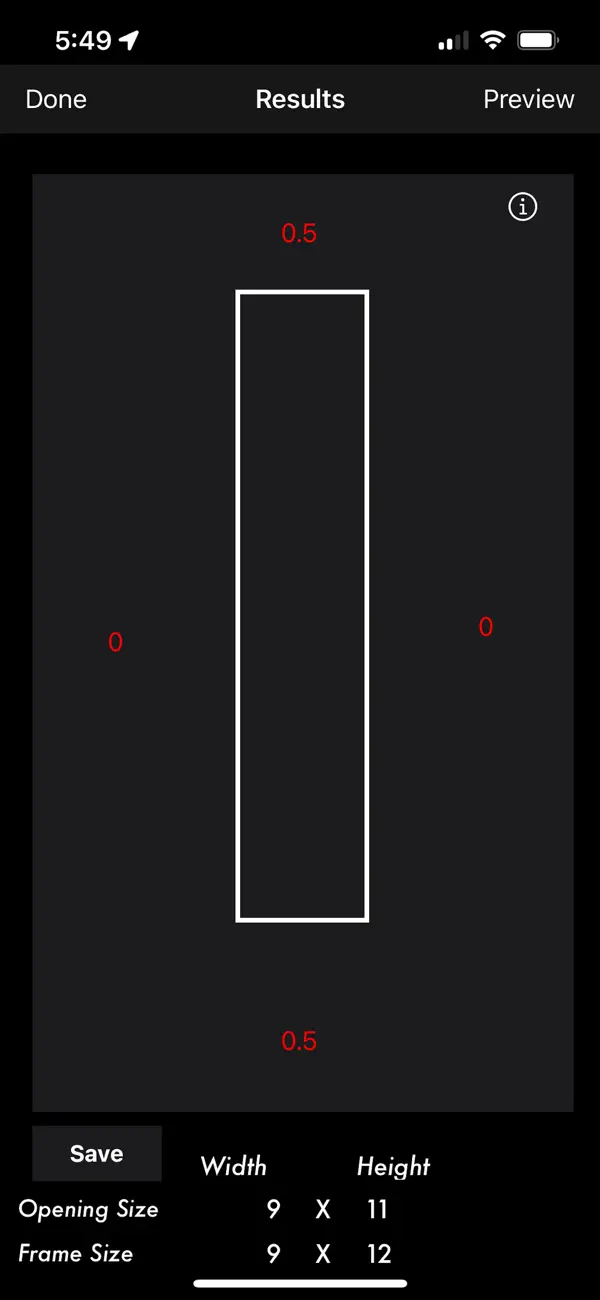Screenshot #3 pour Mat Calculator: DIY Framed Art