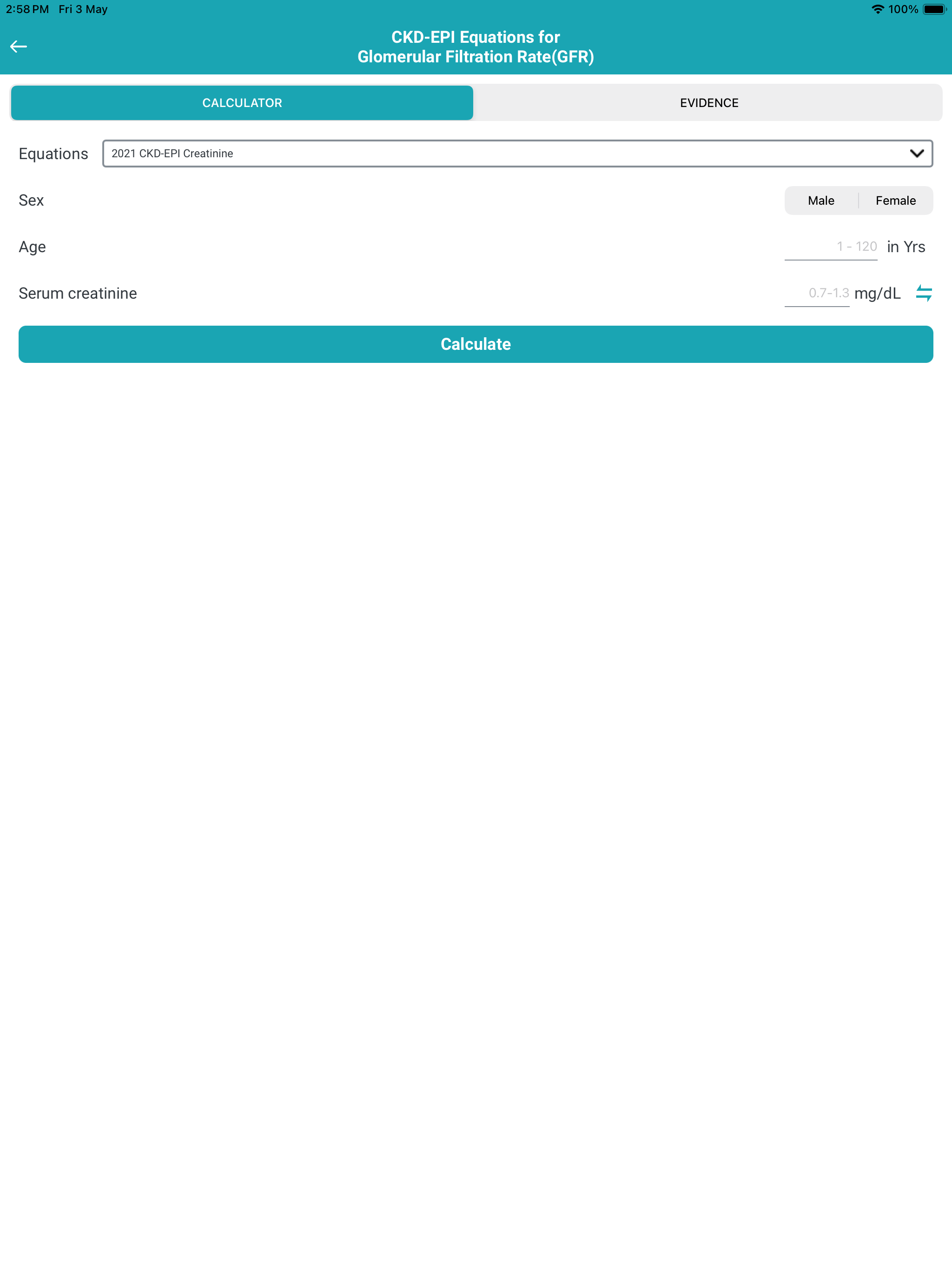 eGFR-Calculator