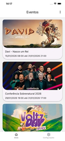 Seus Eventos iPhone screenshot