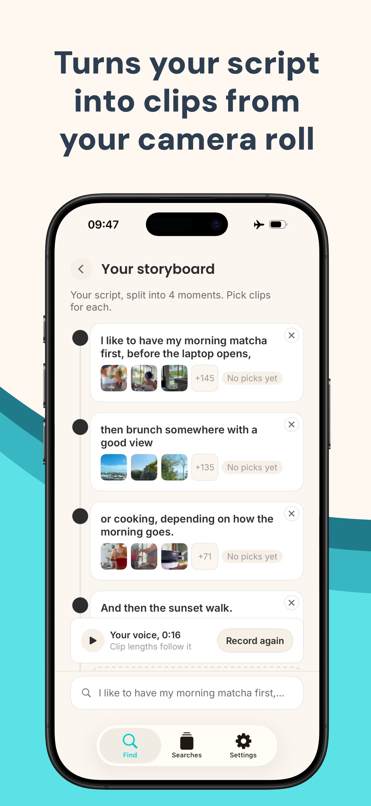 Screenshot 1 of ClipVase: Voiceover to Clips