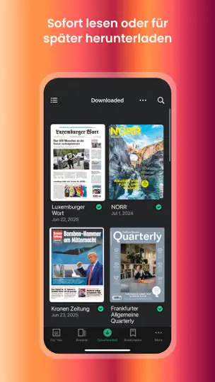 Screenshot von PressReader: News & Magazine auf dem iPhone 9