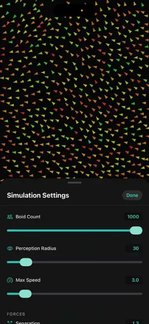 Flocking Simulator screenshot 3
