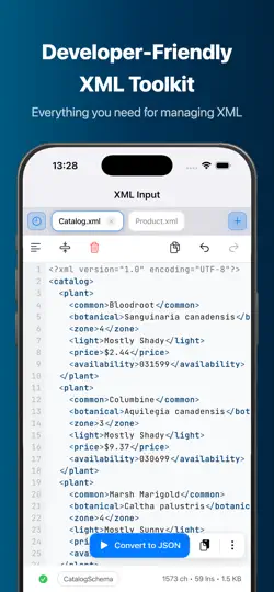 Screenshot von XML Tools auf dem iPhone 1