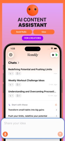 Vembly: AI Content Creator Screenshot 1 of 8