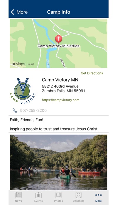 Camp Victory MN iPhone screenshot 1 - Lifestyle app