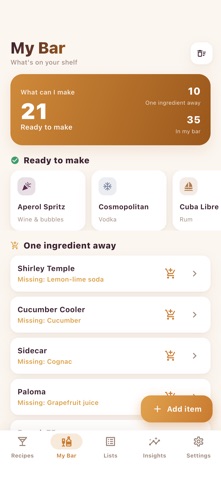 Shakerly: Cocktails & Bar iPhone screenshot