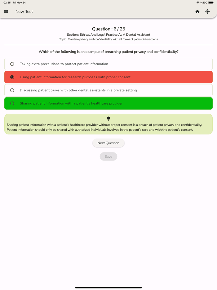 Dental Assisting Exam Practice
