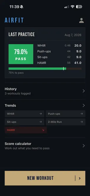 AIRFIT: Air Force PT Test screenshot 1
