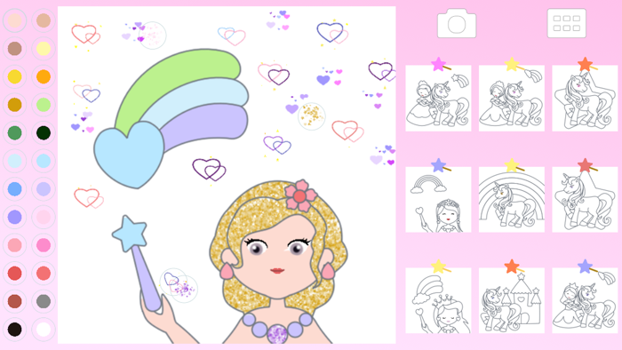 プリンセスドリームぬりえ