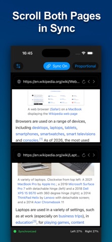 Dual Sync Web Browser app screenshot 2