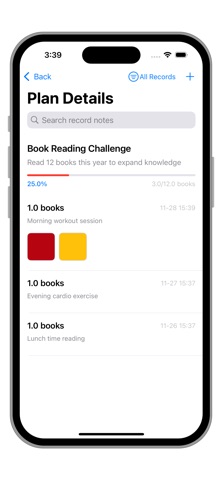 Year Plan Tracker-Goal manager のスクリーンショット