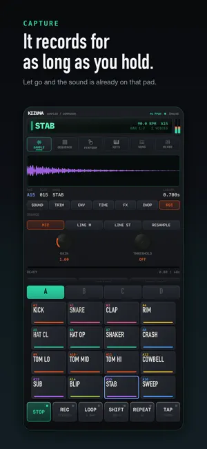 KIZUNA Sampler & Beat Maker screenshot 1