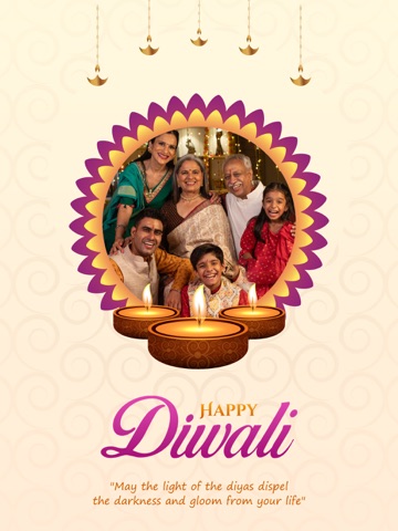 Diwali Photo Frames & Stickers iPad screenshot