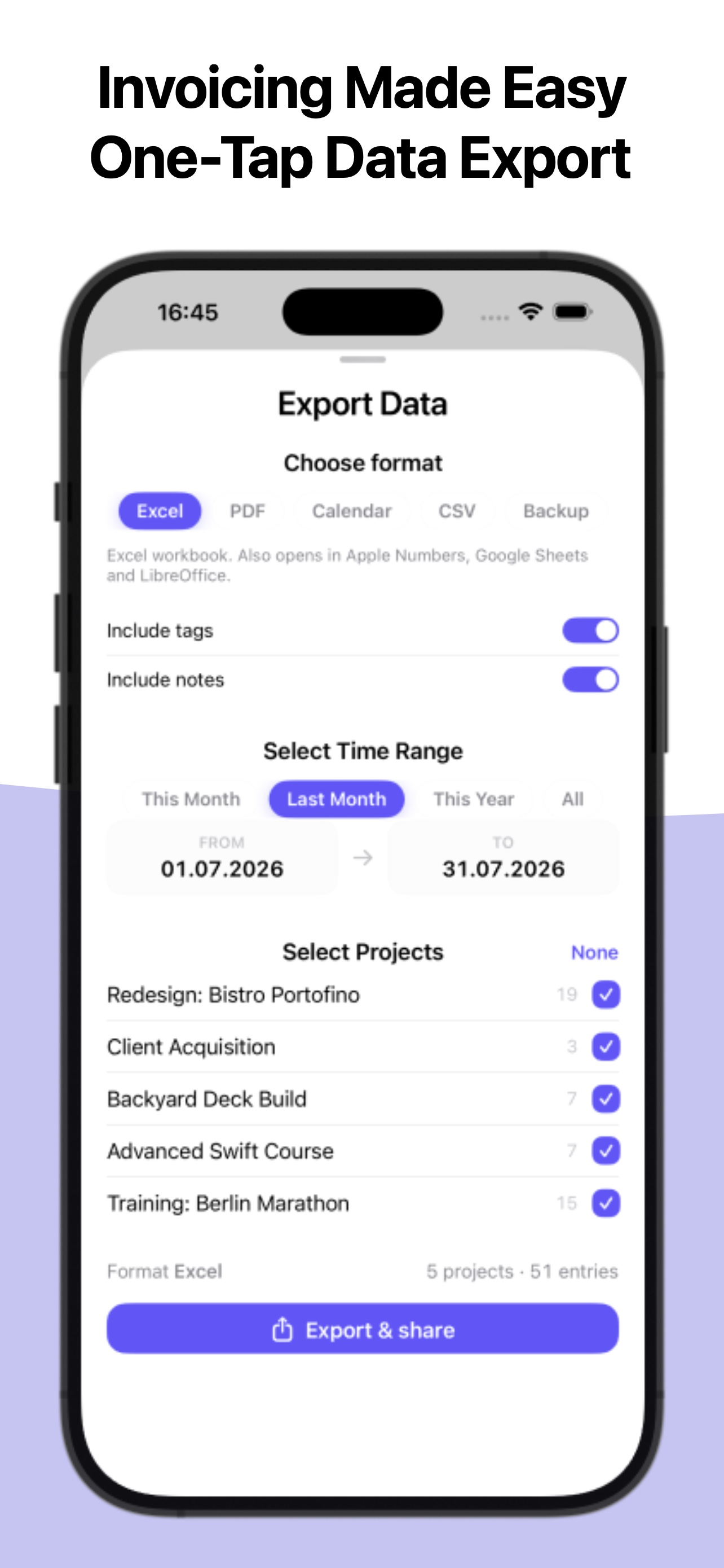 Project Time Tracker: Hours screenshot 4