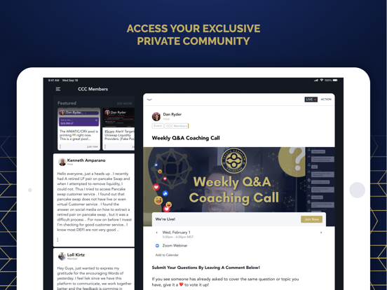 Prime DeFi iPad screenshot 1 - Social Networking app