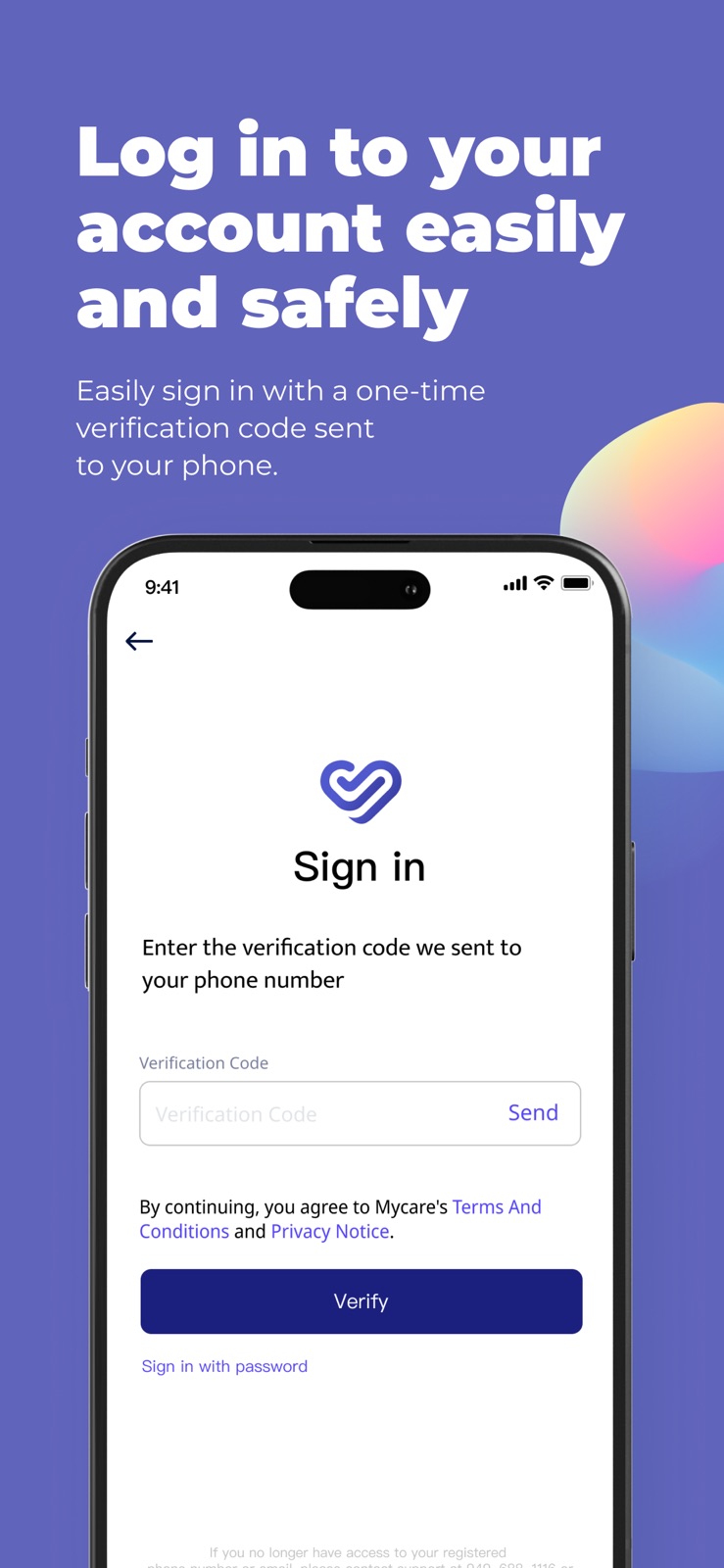 MyCare App iphone screenshot 1