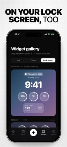 Days Left: Year & Countdowns iPhone screenshot