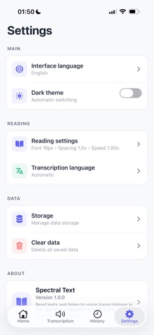 Spectral Text: Voice to Text iPhone screenshot