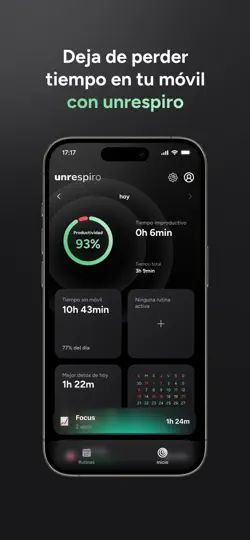Captura de pantalla de Unrespiro en iPhone 1