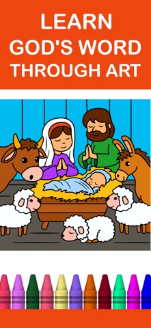 Bible Coloring Book for Kids iPhone screenshot