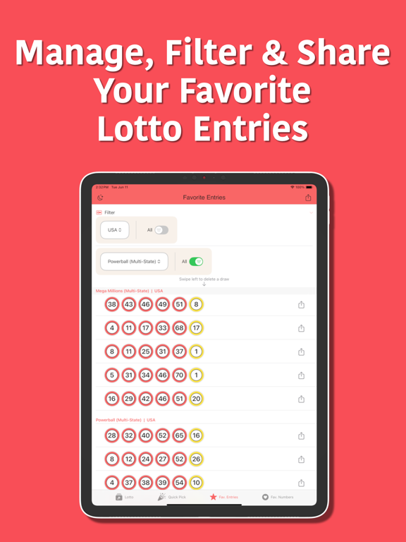 LottoPick: Lotto Number Picker iPad screenshot 4 - Utilities app