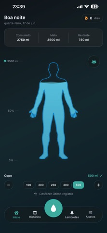 Beber Água App Screenshot 1 of 2