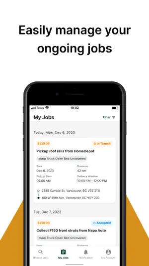 pkup delivery driver screenshot 2