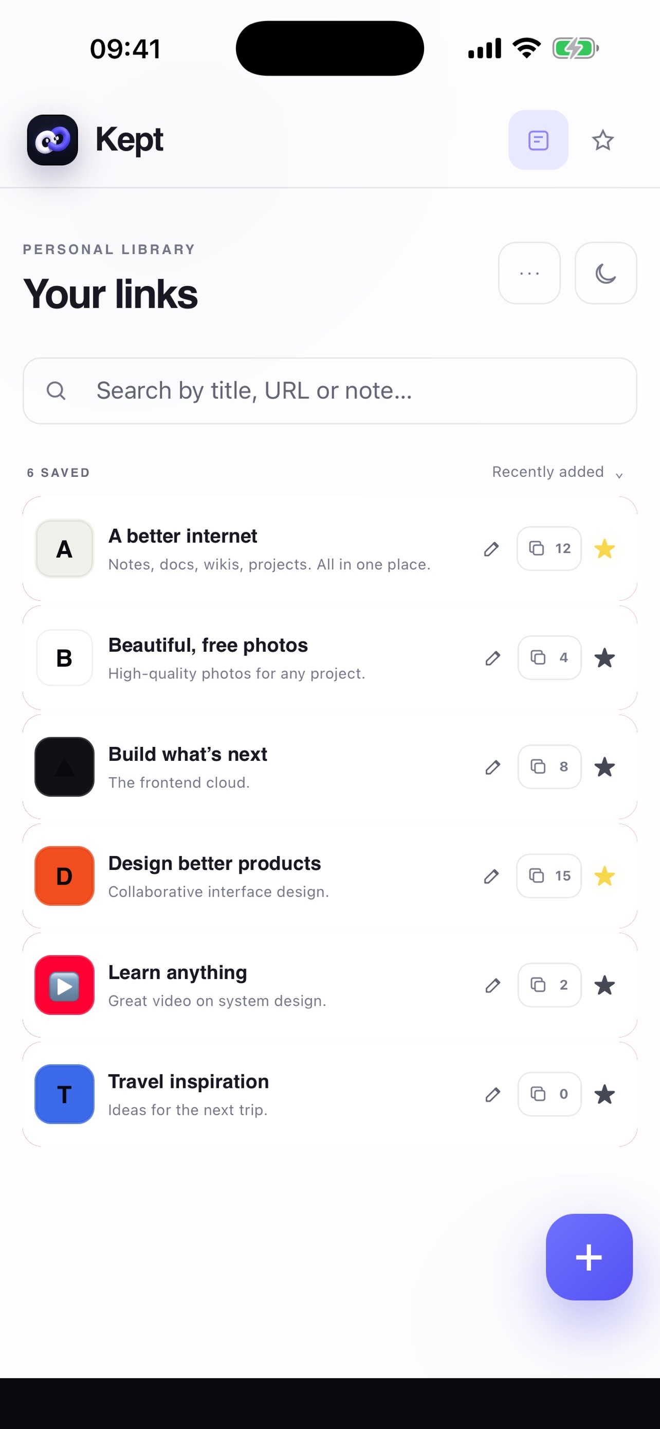 Screenshot 3 of Kept: Private Link Library