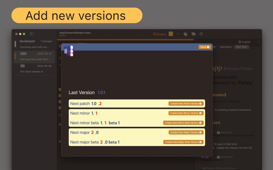 #4. Changelog Publisher (macOS) 由: Edwin Buehler