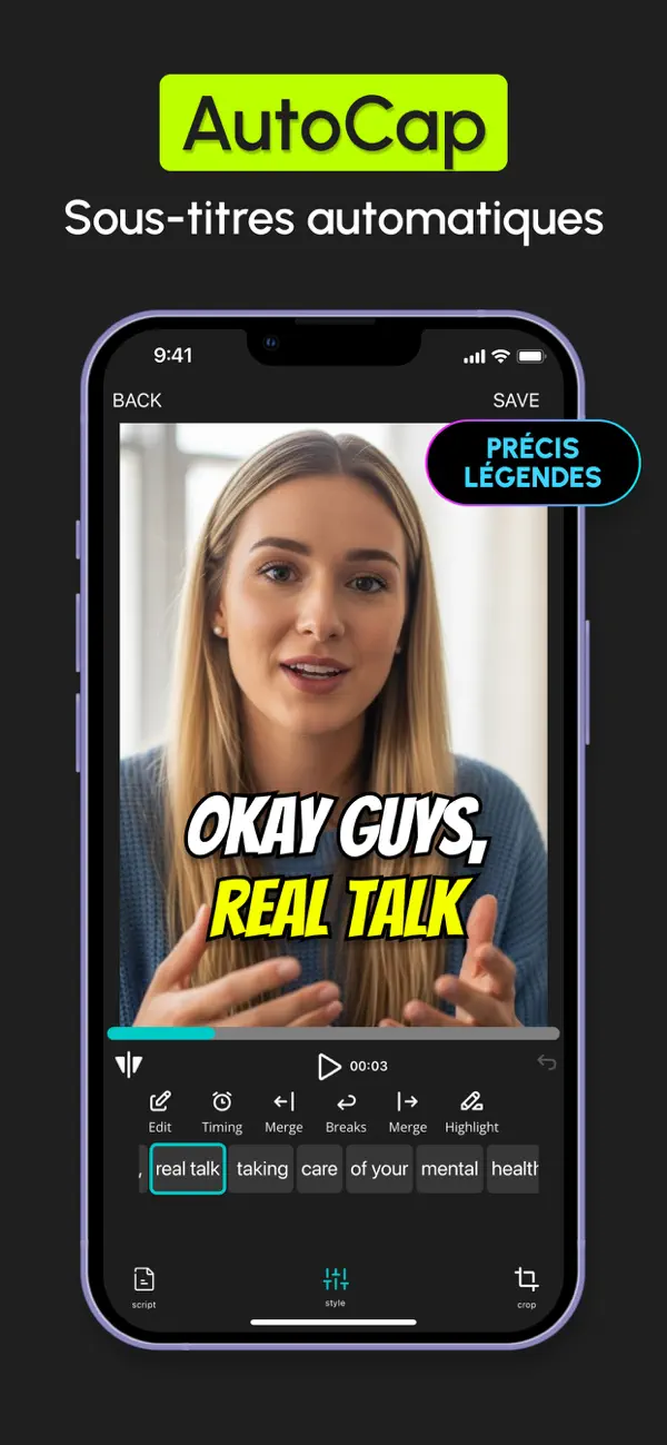Screenshot #1 pour AutoCap : Sous‑Titres Vidéo