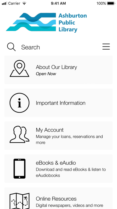 Ashburton Public Library Screenshot