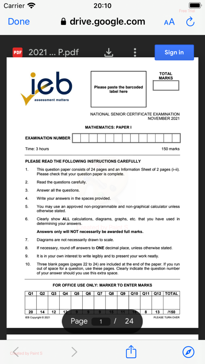 Grade 12 Mathematics