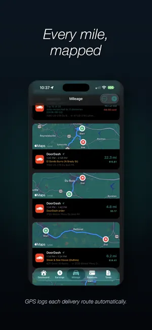 GigLedger Mileage Tax Tracker screenshot 1