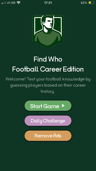 Find Who - Football Career app screenshot