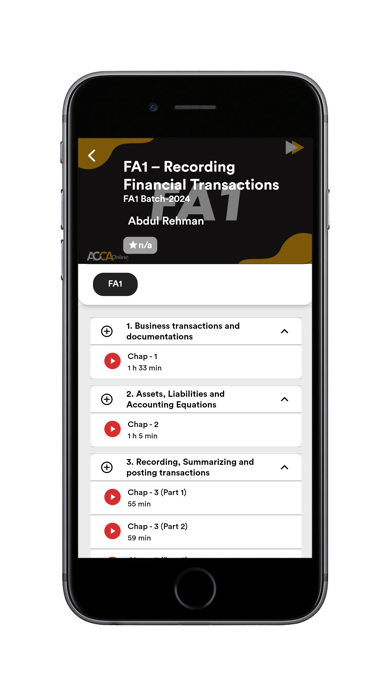 ACCA Online LMS Screenshot