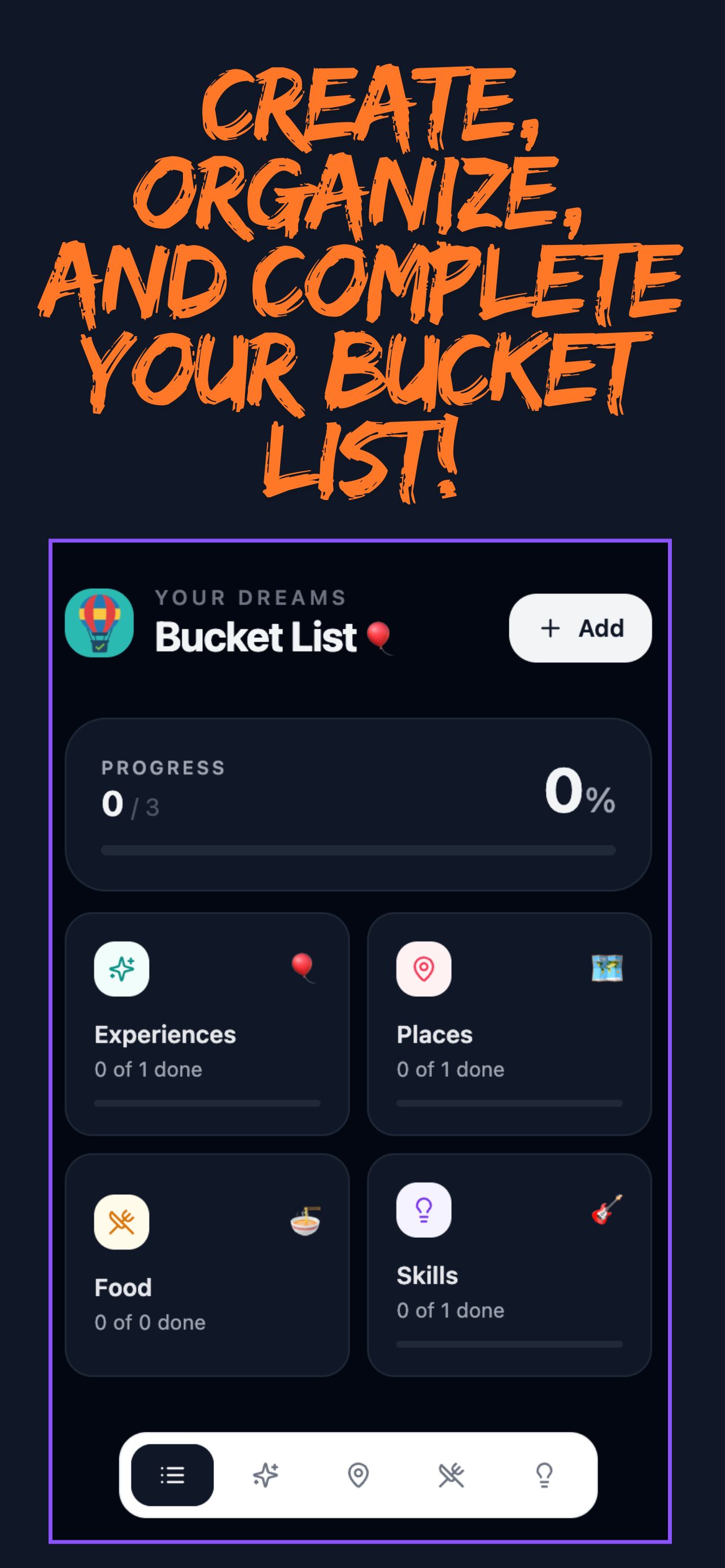 One Day - Bucket List screenshot 2
