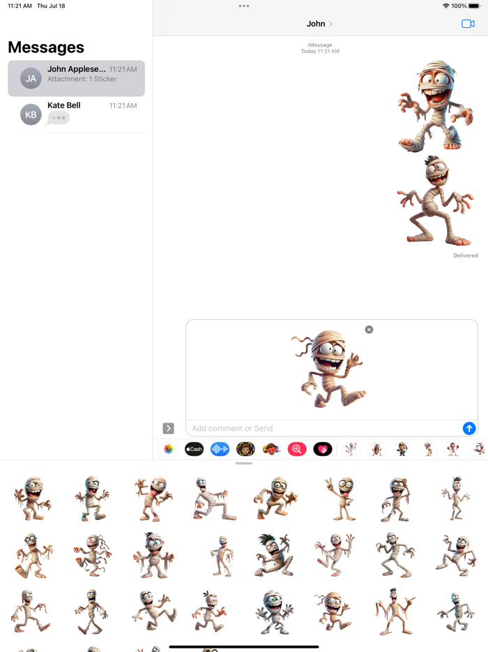 Goofy Mummy Stickers