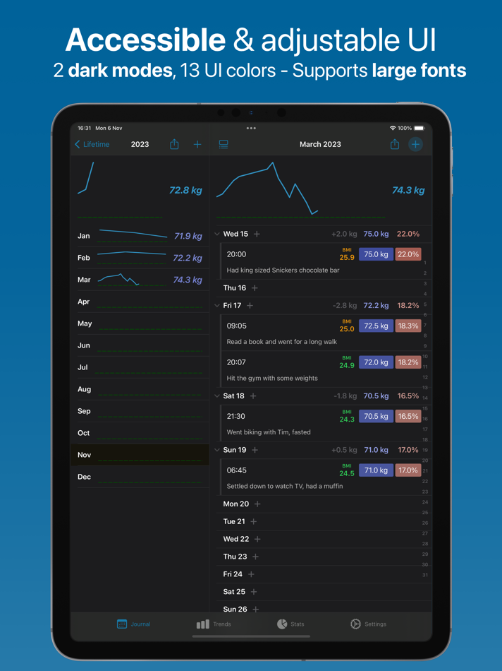 #5. Weight & Food: Feeltracker WT (iOS) By: Custom Arts