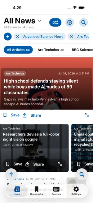 NewsFeedReader – One News Feed screenshot 1