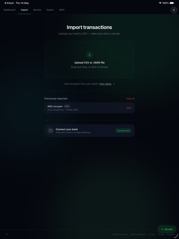 Kashio iPad screenshot